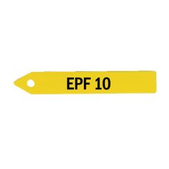 ETIQUETTE PLASTIQUE RIGIDE EPF 10 PAR 100 JAUNE